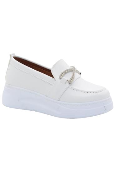 Hkursat BF0985 Beyaz Yüksek Taban Kadın Günlük Ayakkabı