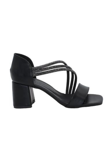 Hkursat K037 Siyah Günlük 6 Cm Klasik Topuk Kadın Ayakkabı
