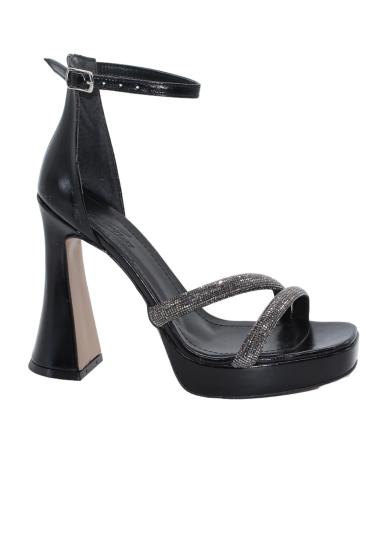 Hkursat K052 Siyah 12 Cm Platform Topuklu Kadın Ayakkabı